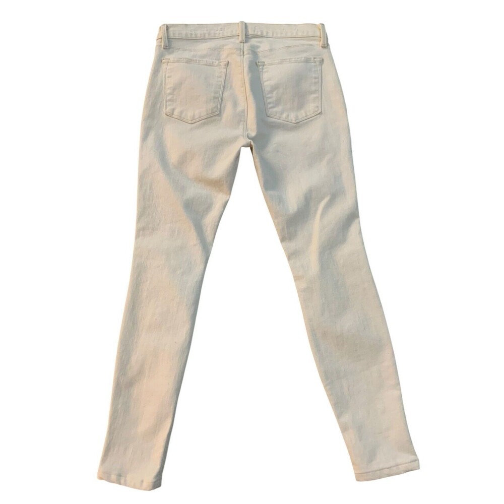 J Brand Women's size 29 Cream Super Skinny Divo Jeans Mid Rise Distressed - Picture 11 of 13